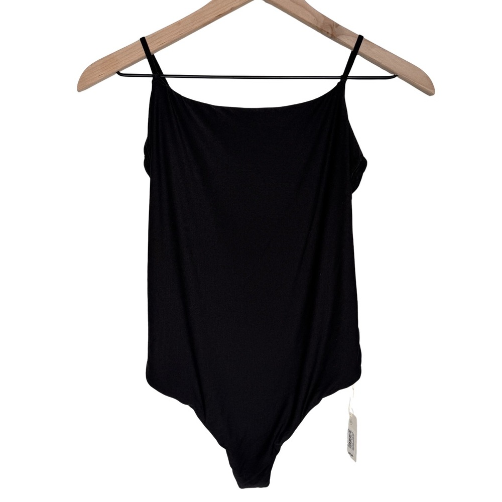 Aerie Smoothez Black Thong Bodysuit NWT Size M Adjustable Straps